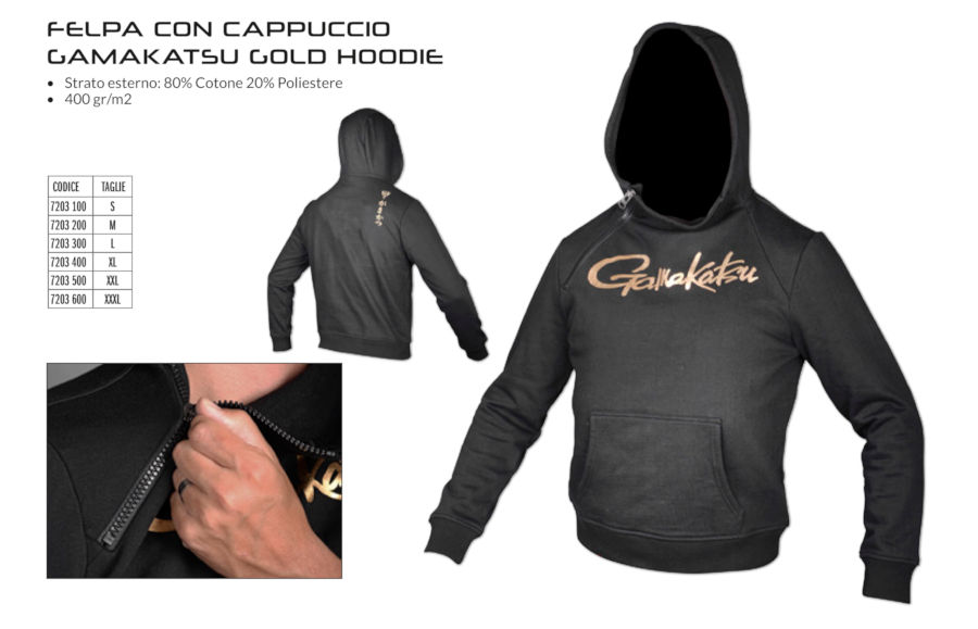 GAMAKATSU- FELPA GOLD HOODIE